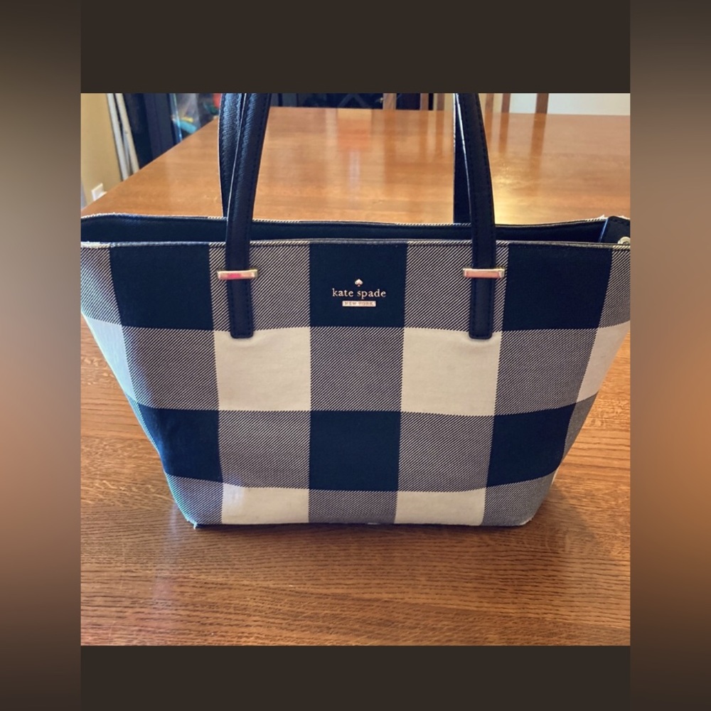 Kate Spade Plaid Purse Bag Tote